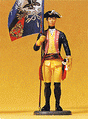 Prussian Army Circa 1756, 7th Infantry 1/24 Scale -- Flagbearer w/7th Infantry Regimental Colors