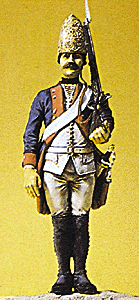 Prussian Army Circa 1756, 38th Infantry 1/24 Scale -- Fusilier w/Musket On Shoulder