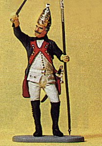 Prussian Army Circa 1756, 38th Infantry 1/24 Scale -- Noncommissioned Officer of Grenadiers