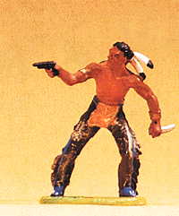 Wild West Figures - Native Americans: 1:25 -- Indian Brave w/Pistol & Knife