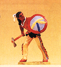 Wild West Figures - Native Americans: 1:25 -- Carrying Shield & Tomahawk