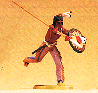 Wild West Figures - Native Americans: 1:25 -- Running w/Shield & Spear