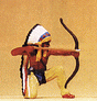 Wild West Figures - Native Americans: 1:25 -- Kneeling Chief, Shooting Bow