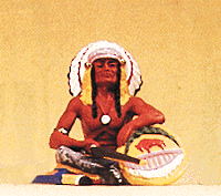 Wild West Figures - Native Americans: 1:25 -- Seated Chief w/Rifle & Shield