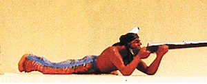 Wild West Figures - Native Americans: 1:25 -- Warrior, Lying Flat & Shooting Rifle
