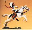 Wild West Figures - Native Americans: 1:25 -- Mounted Indian Chief w/Tomahawk & Shield