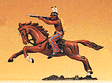 Wild West Figures - Native Americans: 1:25 -- Indian Warrior on Horseback, Firing Rifle