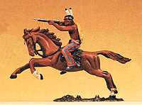 Wild West Figures - Native Americans: 1:25 -- Indian Warrior on Horseback, Firing Rifle