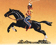 Wild West Figures - Native Americans: 1:25 -- Mounted Indian Warrior Swinging Rope