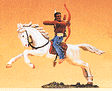 Wild West Figures - Native Americans: 1:25 -- Mounted Indian Warrior, Shooting Bow Sideways