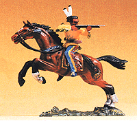 Wild West Figures - Native Americans: 1:25 -- Mounted Indian Warrior, Firing Rifle Sideways