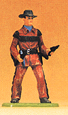 Wild West Figures - Cowboys & Trappers 1/25 Scale -- Standing Cowboy w/Drawn Pistols
