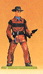 Wild West Figures - Cowboys & Trappers 1/25 Scale -- Standing Cowboy w/Drawn Pistols