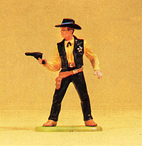 Wild West Figures - Cowboys & Trappers 1/25 Scale -- Sheriff w/Drawn Pistol