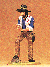 Karl May Wild West Figures: 1:25 -- Santer the Miner Holding Bag of Gold Dust