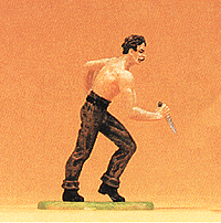 Karl May Wild West Figures: 1:25 -- Old Shatterhand Attacking w/Knife