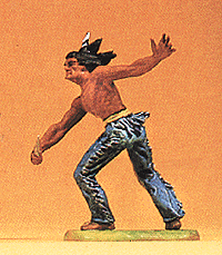 Karl May Wild West Figures: 1:25 -- Native American Attacking w/Knife