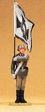 German Armed Forces Figures 1935-1945: Wehrmacht Honor Guard Standing: 1:25 -- Flag Bearer in Dress Uniform w/Flag