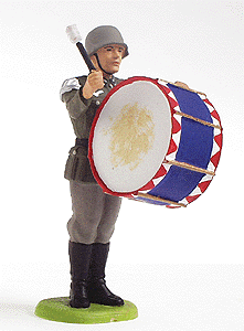 German Armed Forces Figures 1935-1945: Wehrmacht Honor Guard Standing: 1:25 -- Bass Drum Player