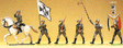 German Armed Forces Figures 1935-1945: Wehrmacht Honor Guard Marching: 1:25 -- Officer Riding Saluting