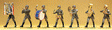 German Armed Forces Figures 1935-1945: Wehrmacht Honor Guard Marching: 1:25 -- Lyre Player Marching