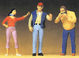 Standing Truck Drivers & Hitchhiker -- 1/24 Scale