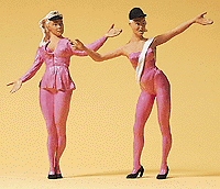 At the Races Series (Painted Figure Set) 1/24 Scale -- Public Relations Girls at the Speedway pkg(2)