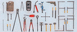 Miniature Tools 1/24 - 1/25 Scale -- Hand Tools Kit