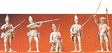 Unpainted Prussian Soldiers 1/24 Scale -- Infantry Firing A Volley