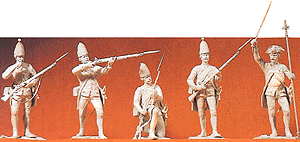Unpainted Prussian Soldiers 1/24 Scale -- Infantry Firing A Volley