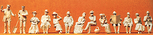 Passengers -- 1900s Passengers & Engine Driver Unpainted