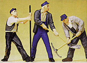 Painted Figure Sets #1 Gauge (1/32 or 3/8" Scale) -- Railworkers