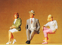 Painted Figure Sets #1 Gauge (1/32 or 3/8" Scale) -- Seated People