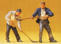 Painted Figure Sets #1 Gauge (1/32 or 3/8" Scale) -- Contruction Workers w/Shovels