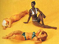 Painted Figure Sets #1 Gauge (1/32 or 3/8" Scale) -- Women Sunbathing
