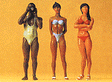 Painted Figure Sets #1 Gauge (1/32 or 3/8" Scale) -- Photographer & Sunbathers
