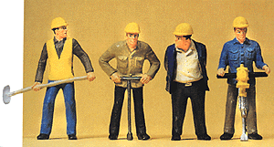 Painted Figure Sets #1 Gauge (1/32 or 3/8" Scale) -- Track Workers