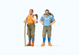 Standing Wanderers -- 2 Men w/Backpacks