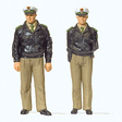 Standing Policemen -- 2 Officers in Green Federal Republic of Germany Uniforms
