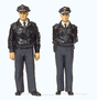 Standing Policemen -- 2 Officers in Blue Federal Republic of Germany Uniforms