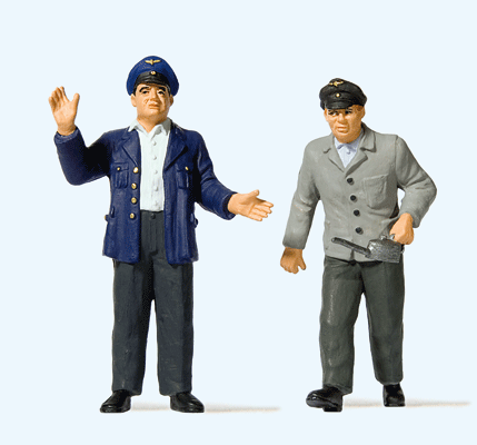 Railroad Engineer & Fireman in Cab -- Set #2