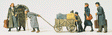 Military - Europe WWII - Unpainted Figure Sets -- Refugees pkg(7)