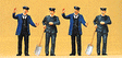 1900 German Locomotive Engineers & Firemen (2 Each)