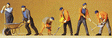 People Working -- Modern Track Workers w/Tools