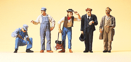 Workers -- US Track Workers, Conductor & Hobos