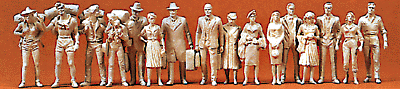 Unpainted Figure Set -- Passengers/Travelers
