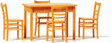 Table with 4 Chairs, Kit -- Wooden Color