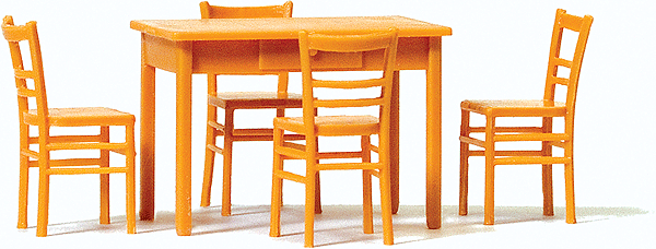 Table with 4 Chairs, Kit -- Wooden Color