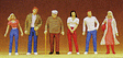 1/50 Scale Figures -- People Standing pkg(6)