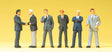 1/50 Scale Figures -- Standing Businessmen in Suits pkg(6)